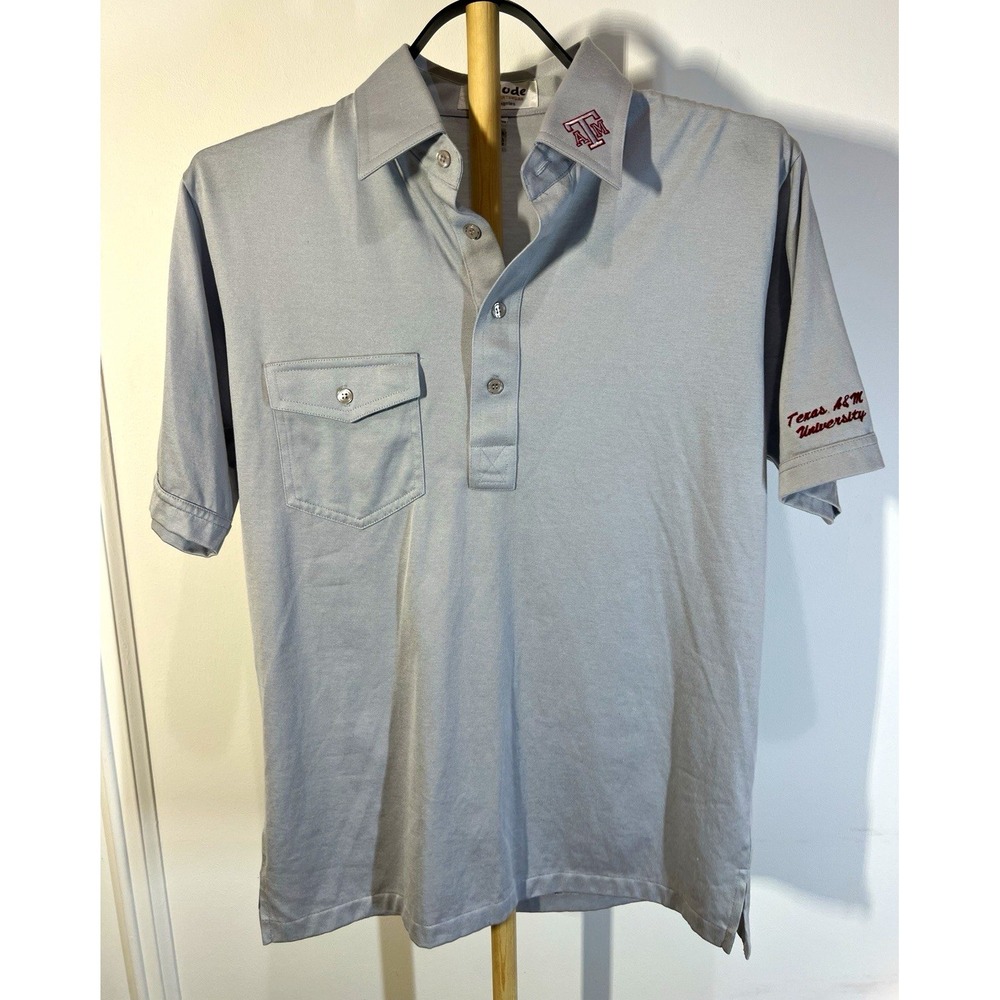 Vintage Texas A&M Aggies Polo La Mode Gray Maroon Embroidered NCAA College